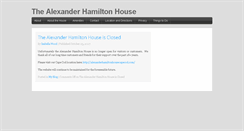 Desktop Screenshot of alexanderhamiltonhouse.com