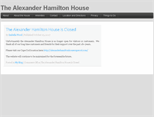 Tablet Screenshot of alexanderhamiltonhouse.com